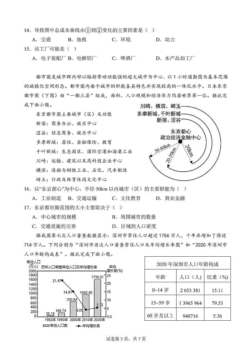 四川省南充市嘉陵一中2024-2025学年高一下学期5月月考试题地理试卷+答案第3页