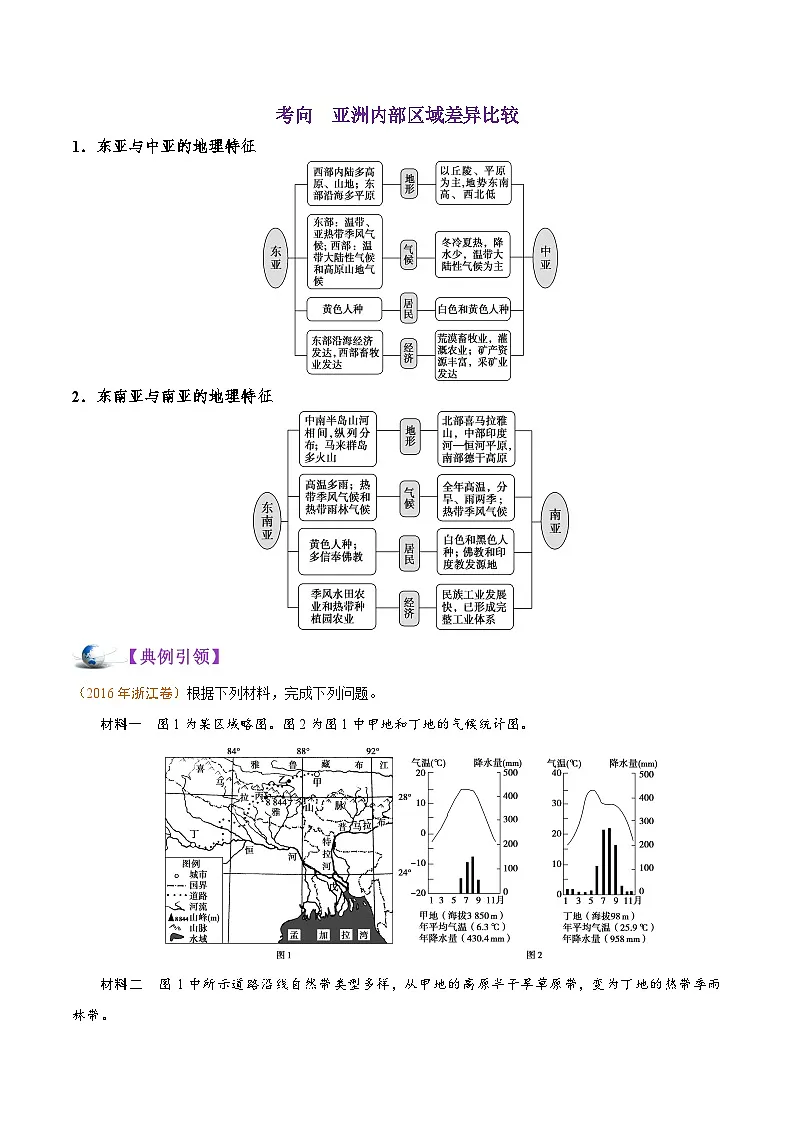 2025高考地理亚洲-学案第2页