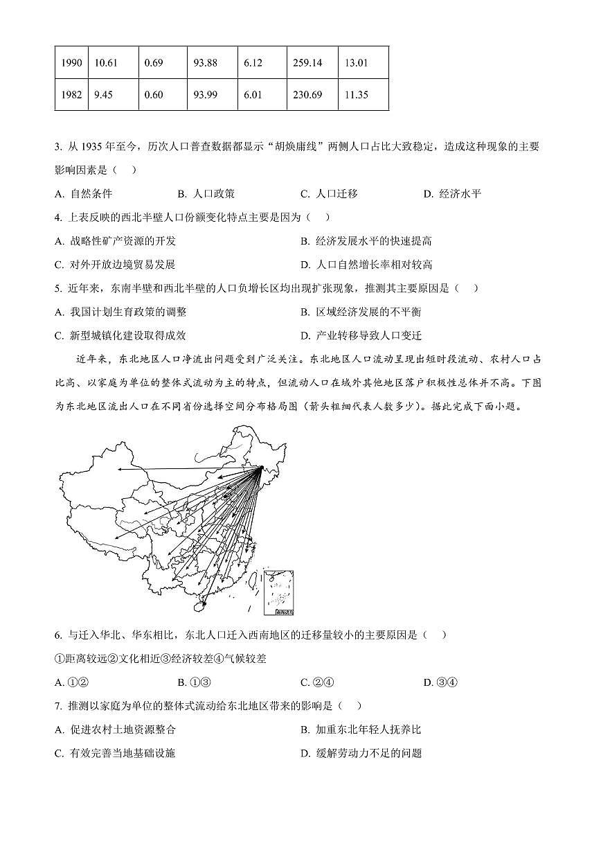 辽宁省大连市滨城高中联盟2024-2025学年高一下学期4月考试地理试卷（含答案）第2页