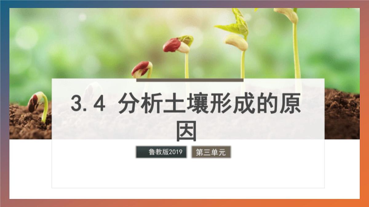 鲁教版（2019）高中地理必修第一册3.4分析土壤形成的原因课件第1页