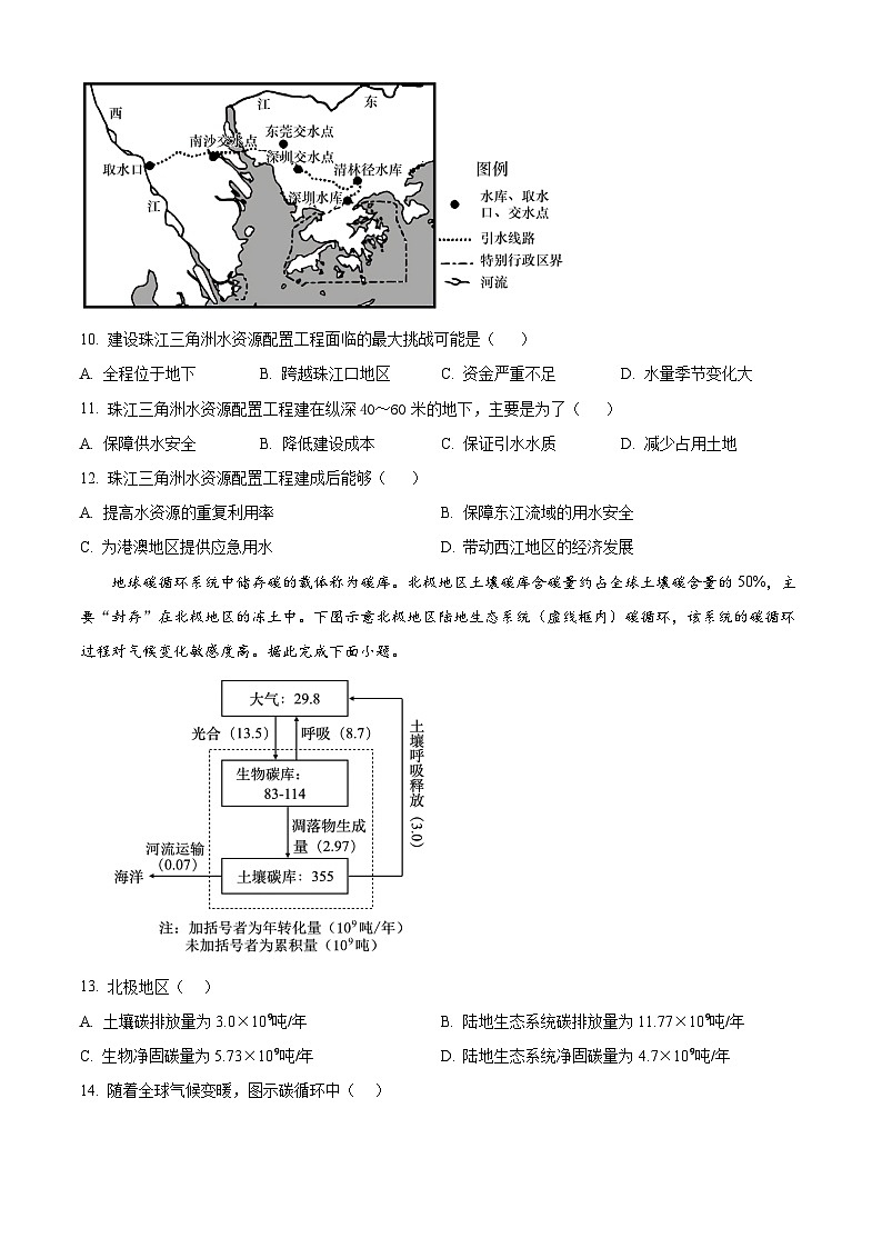 宁夏回族自治区石嘴山市第一中学2024-2025学年高二下学期6月月考试题地理试卷第3页