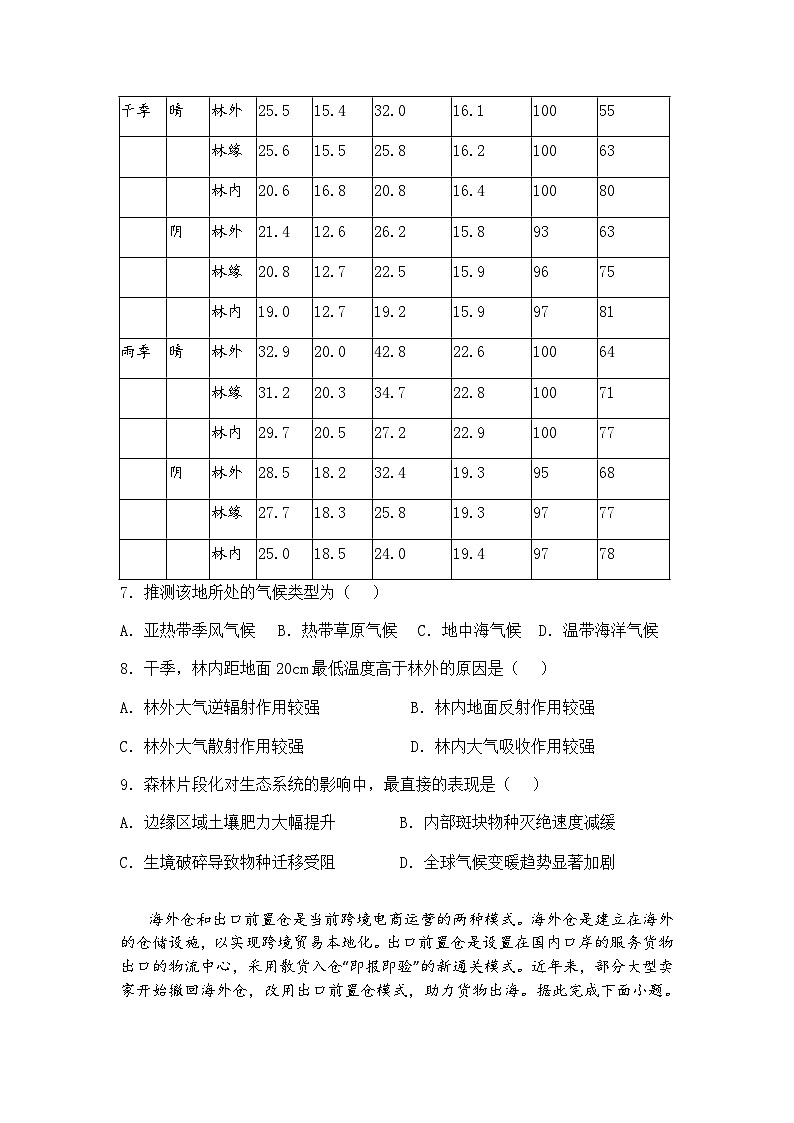 2025届江苏省泰州市高三下四模地理试题（含答案解析）第3页