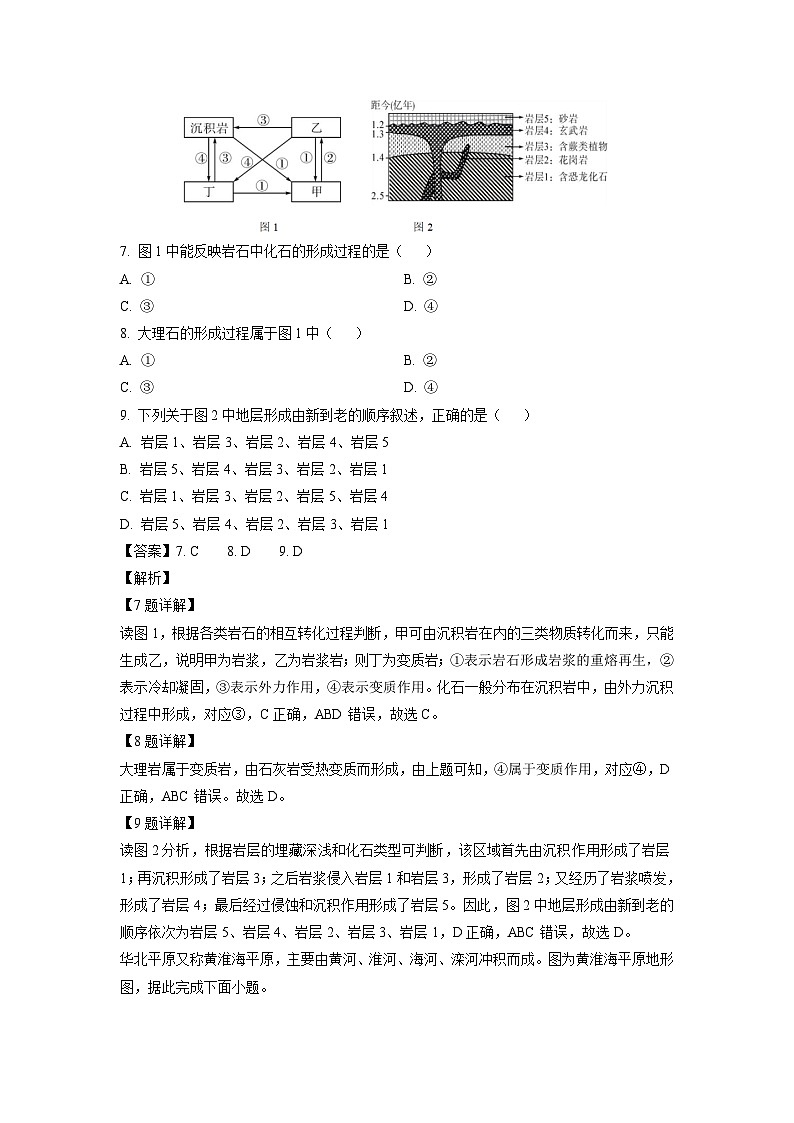 湖北省部分普通高中2024-2025学年高二上学期期中考试 地理试卷（解析版）第3页