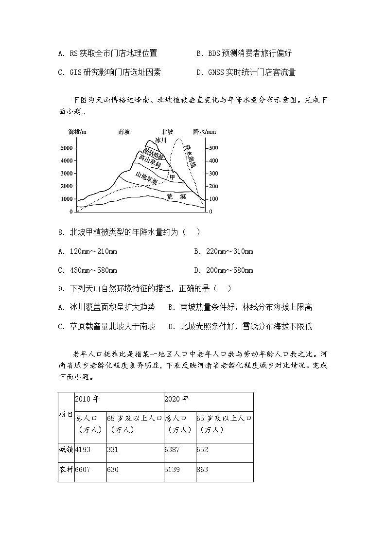2025届浙江省桐乡市高三下5月模拟测试地理试题（含答案解析）第3页