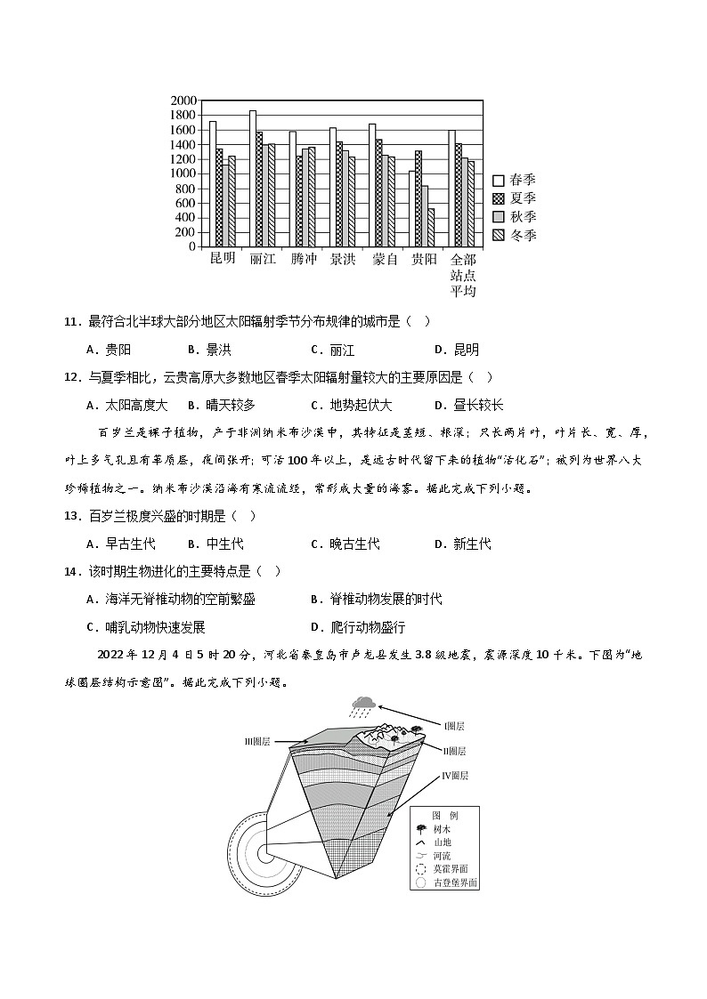 高一地理第一次月考卷02【测试范围：必修一，第1~2章】（考试版）第3页