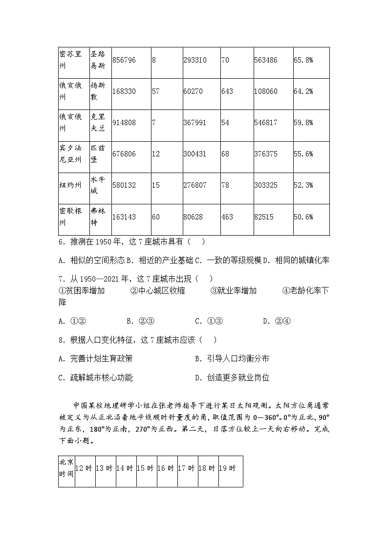 湖南省新高考教学教研联盟2024-2025学年高三下第二次预热演练地理试题（含答案解析）第3页