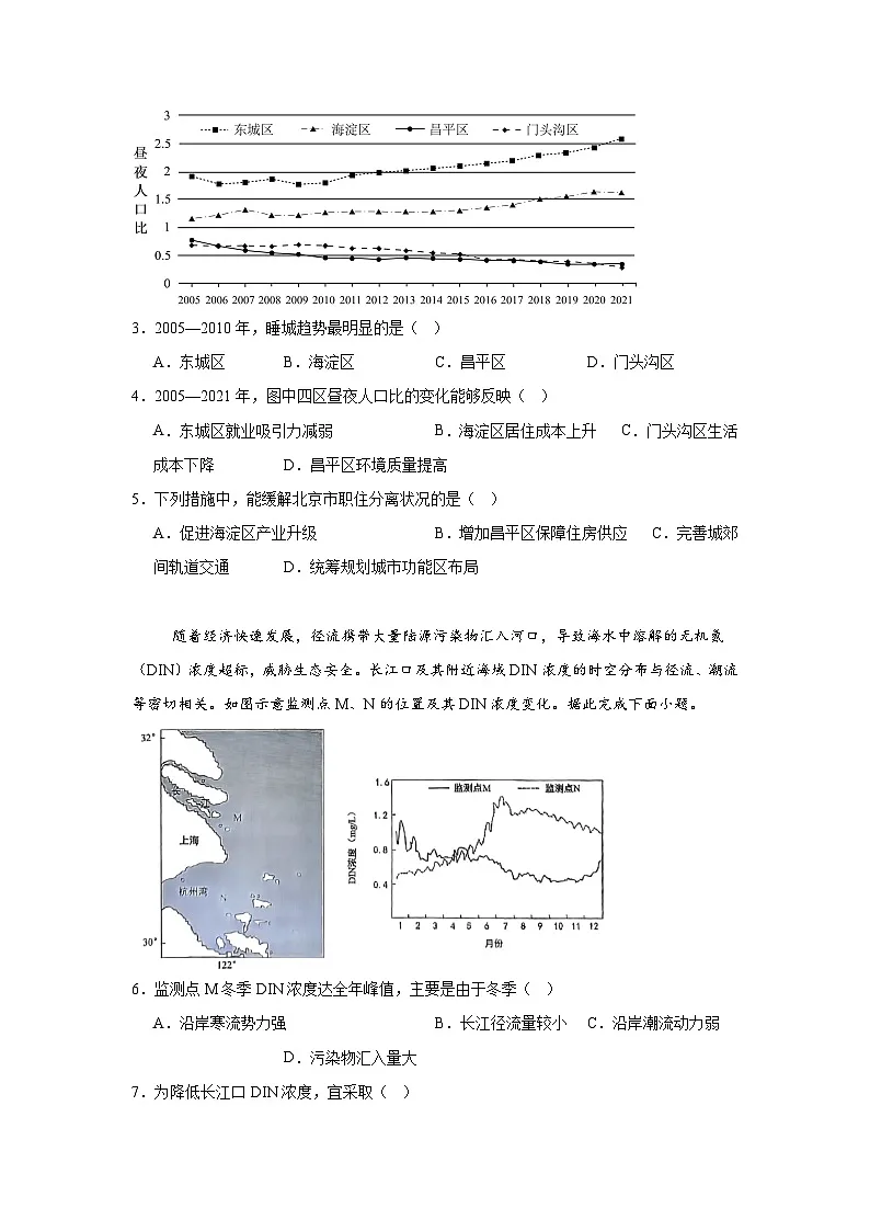 2025-2026学年山东省青岛市高三上学期期初调研检测地理试卷（附答案解析）第2页