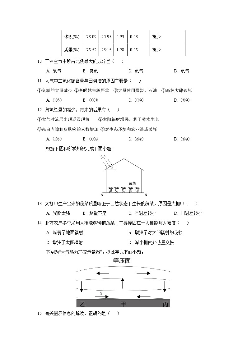 【地理】吉林省长春市农安县2024-2025学年高一上学期期中考试试题（学生版）第3页