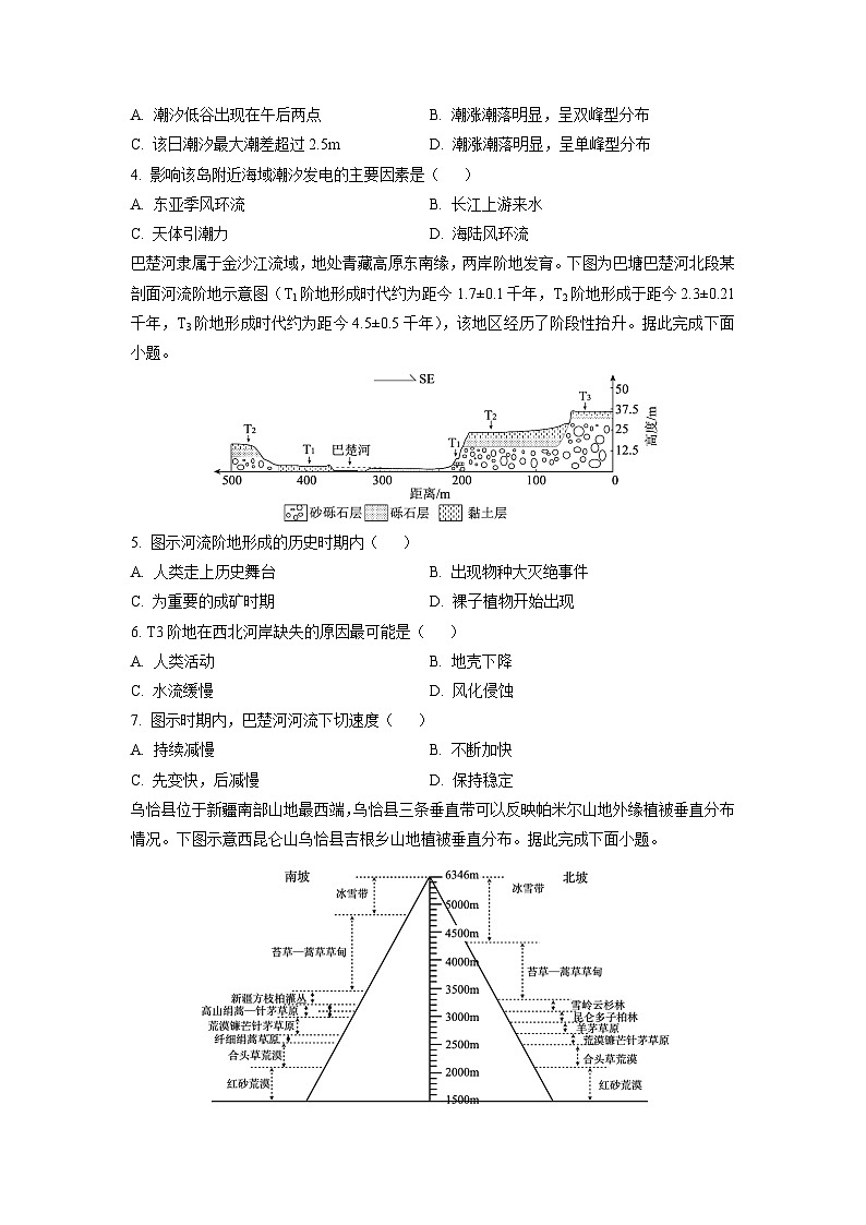 甘肃省白银市部分学校2024-2025学年高二上学期1月期末联考地理试卷（学生版）第2页