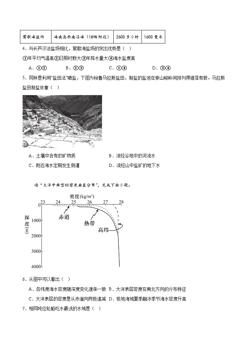 2025厦门双十中学高一上学期第二次12月月考试题地理含答案第2页