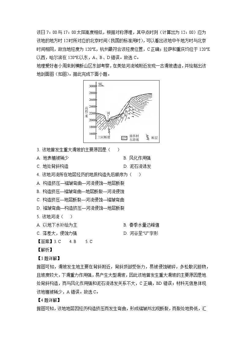 江苏省部分学校2025-2026学年高三上学期8月联考地理试卷（解析版）第2页
