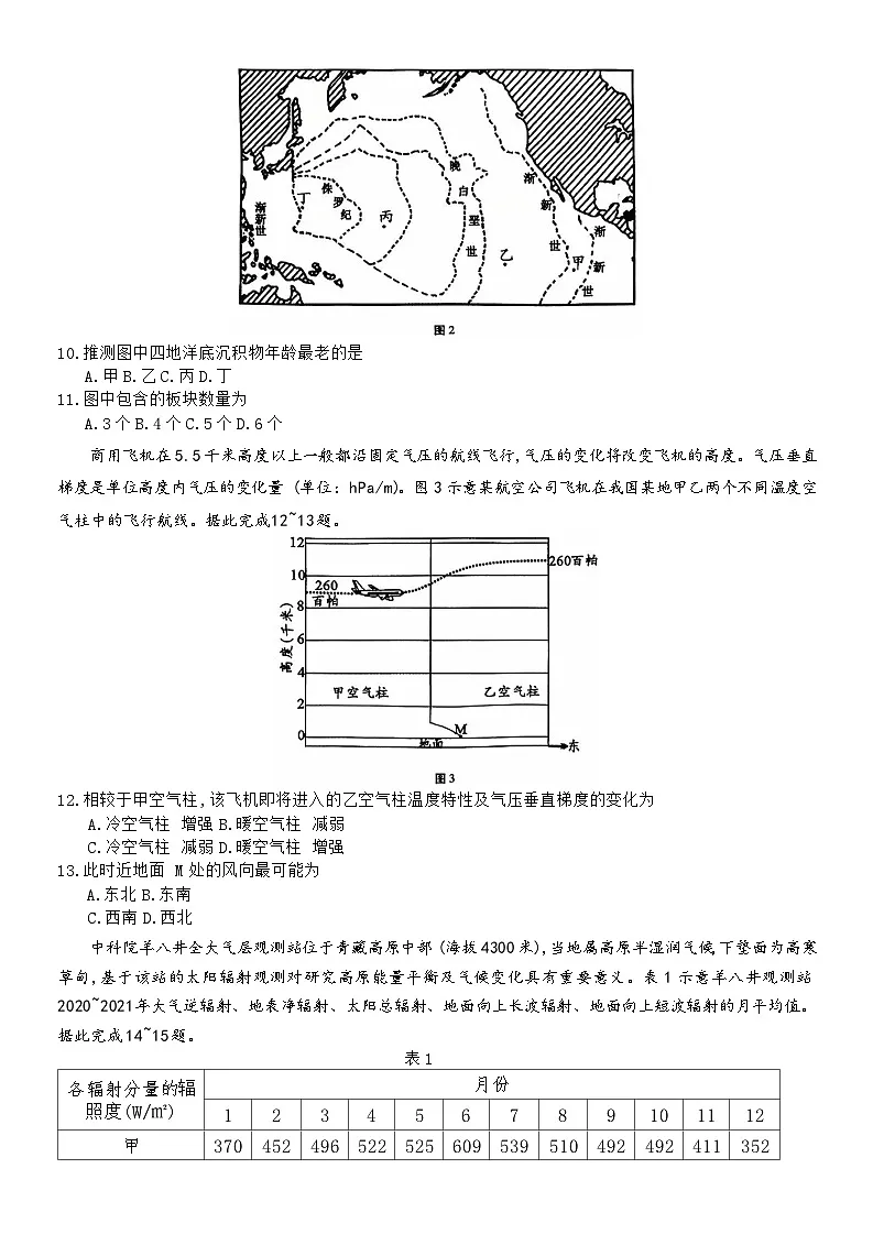 巴蜀中学2026届高三9月适应性月考2地理试卷第3页