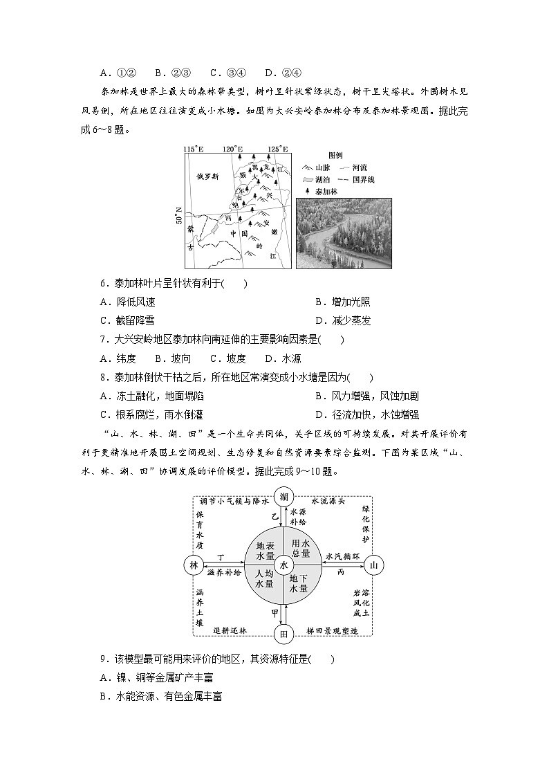 高二地理（人教版）试题选择性必修二课时跟踪检测（二）区域整体性和关联性（Word版附解析）第2页