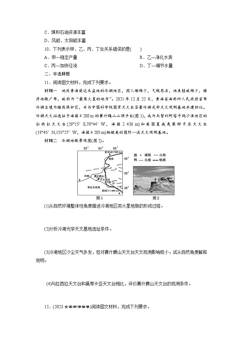 高二地理（人教版）试题选择性必修二课时跟踪检测（二）区域整体性和关联性（Word版附解析）第3页