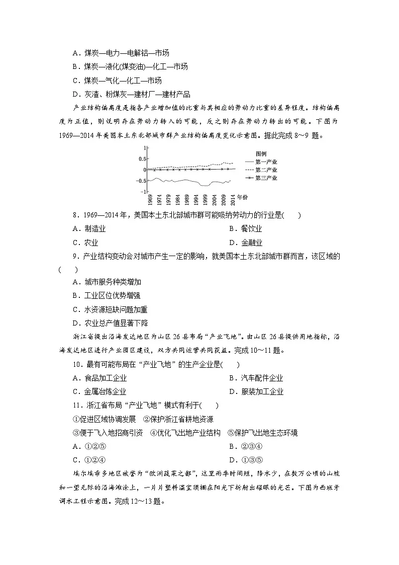 高二地理（人教版）试题选择性必修二模块验收评价试卷（一）（Word版附解析）第3页