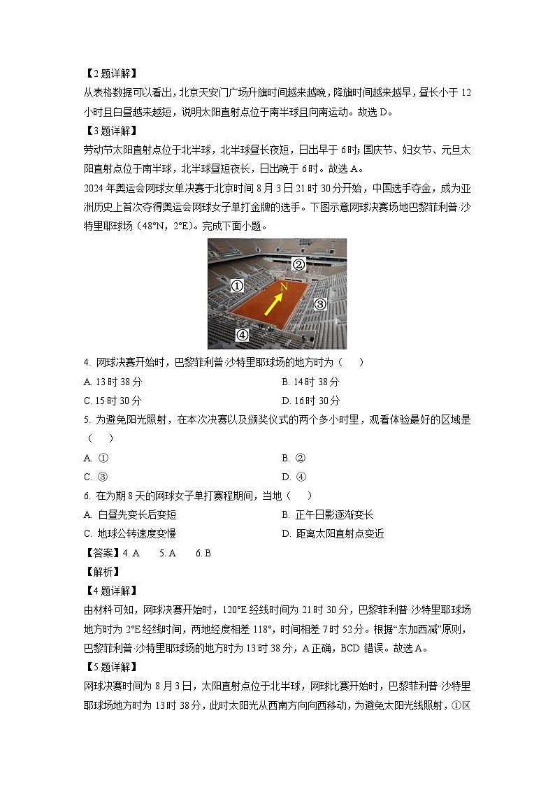 内蒙古赤峰市名校2024-2025学年高二上学期期中联考地理试卷（解析版）第2页