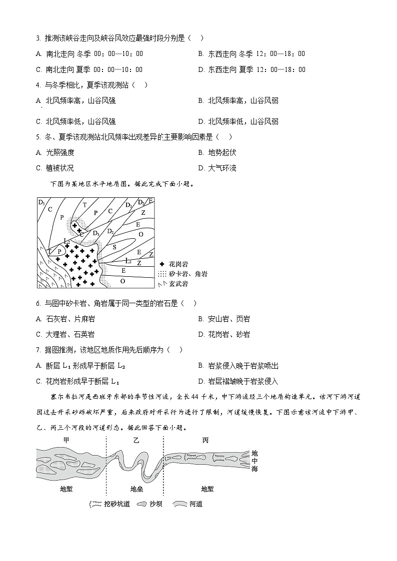 精品解析：江苏省连云港市部分学校2025-2026学年高三上学期10月月考地理试题（原卷版）第2页