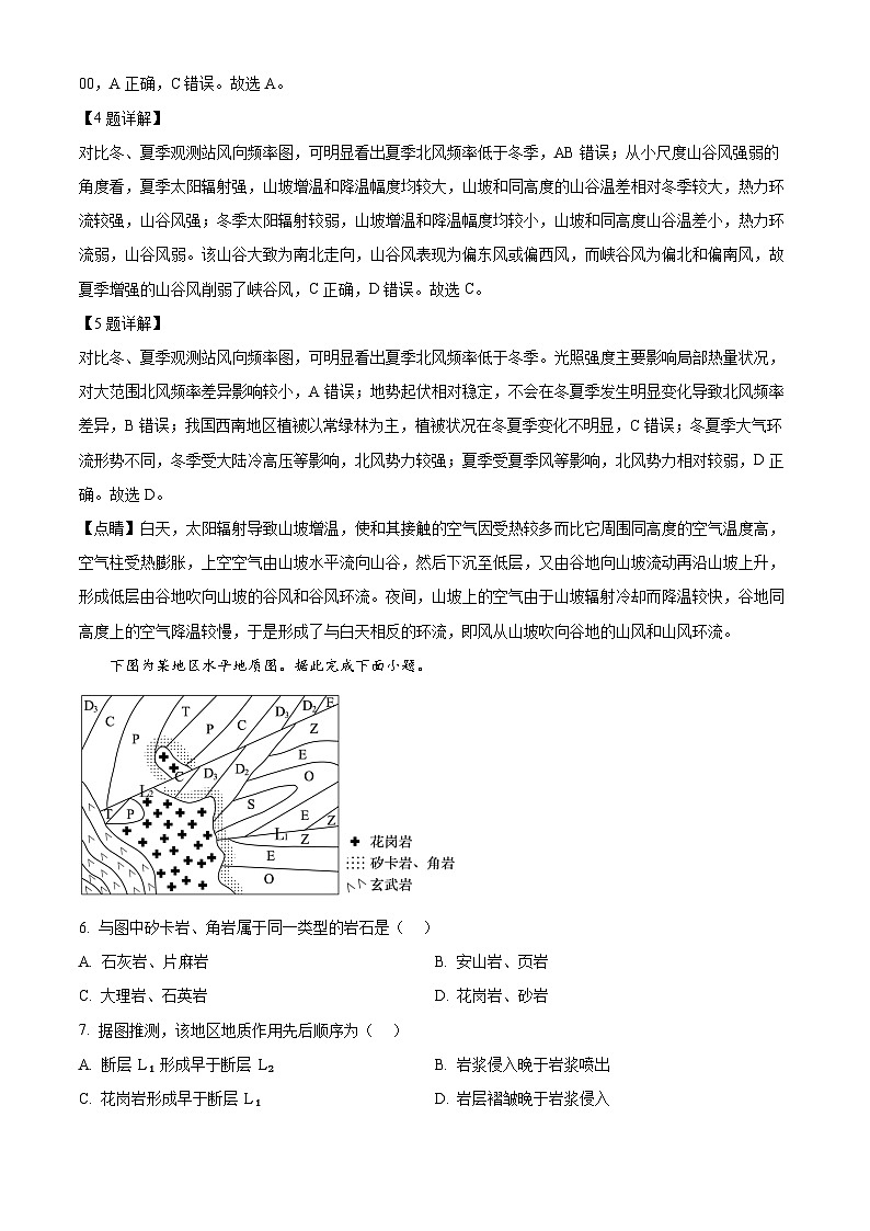 精品解析：江苏省连云港市部分学校2025-2026学年高三上学期10月月考地理试题（解析版）第3页