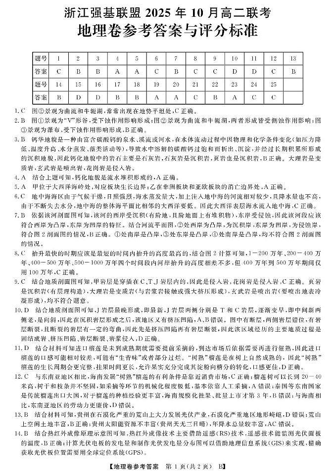 高二10月联考--地理B卷DA第1页