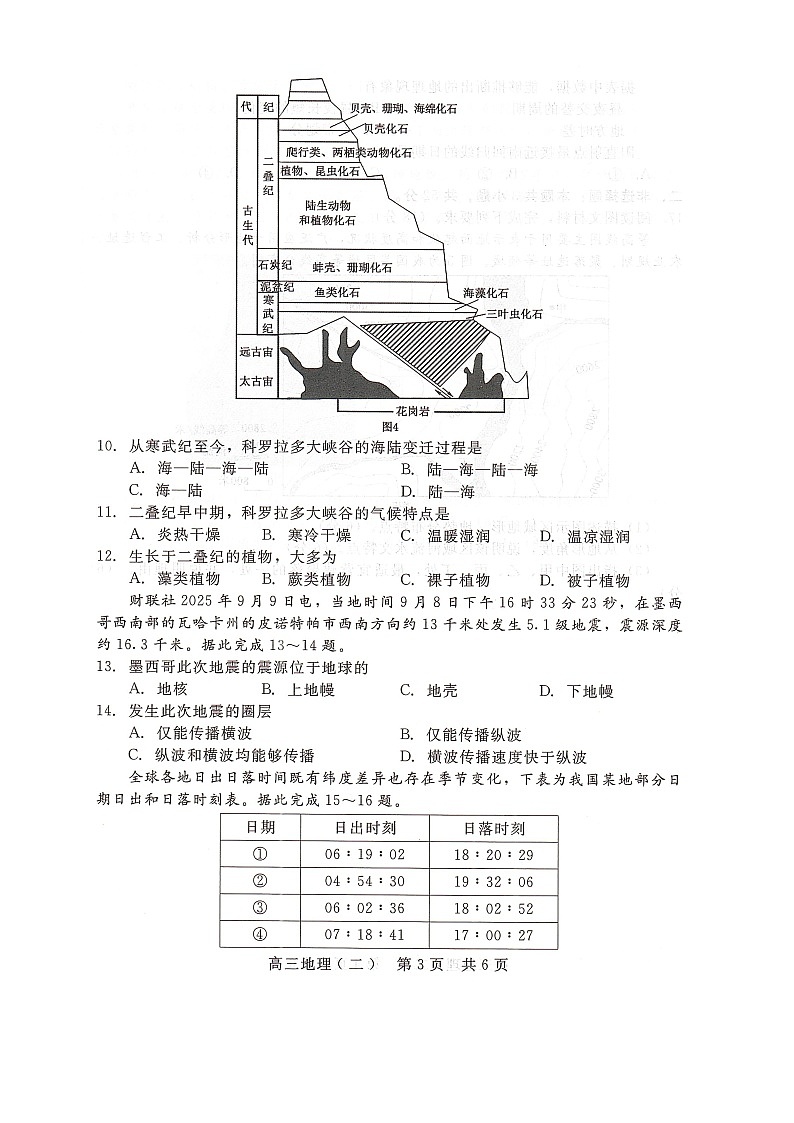 高三地理第3页