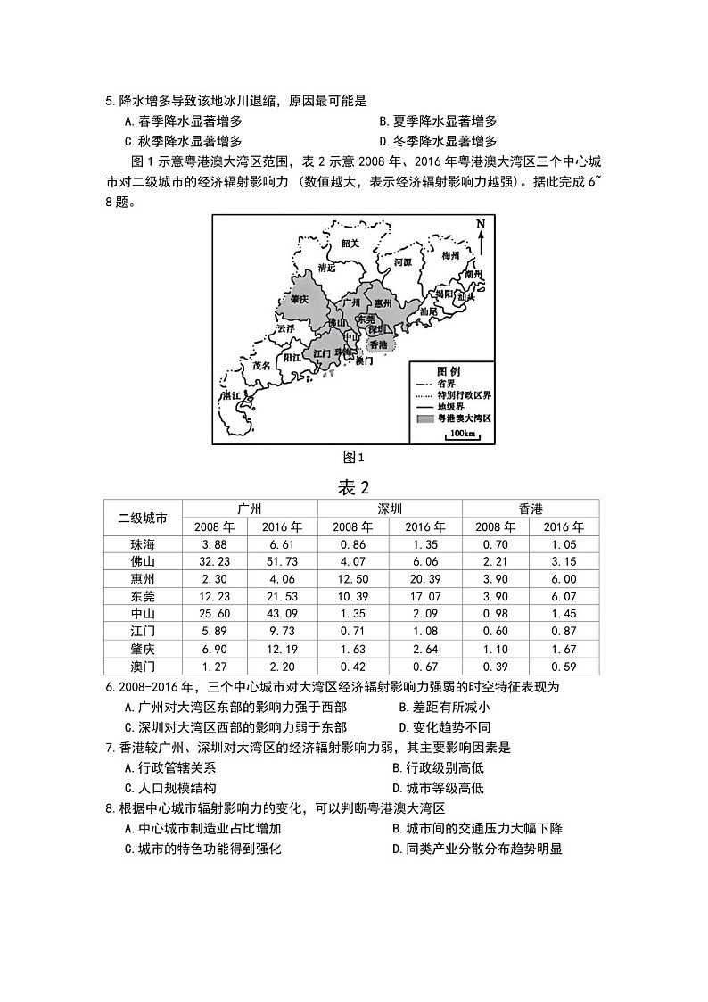 山东省淄博滨州市2025届高三下学期第一次模拟-地理试题（含答案）第2页