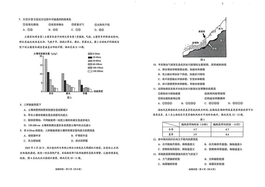 云南省昆明市2024-2025学年高一下学期期中质量监测地理试卷（无答案）第2页