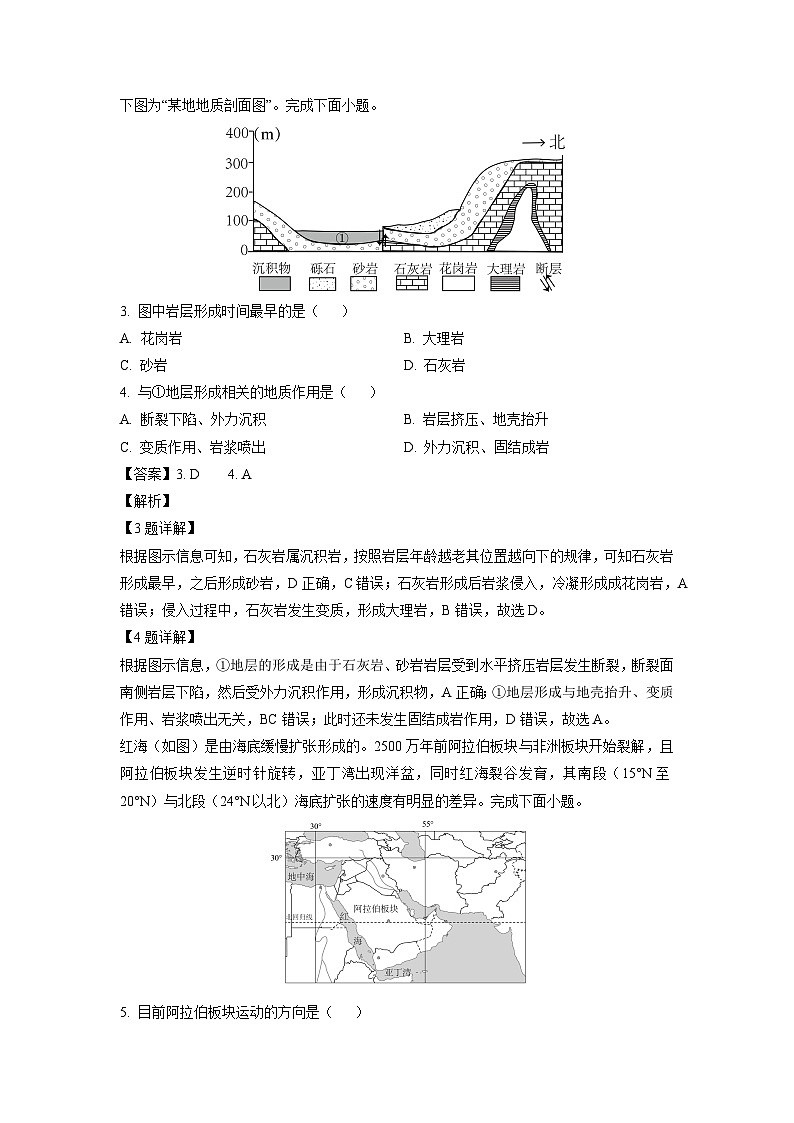 山东省名校考试联盟2024-2025学年高二上学期11月期中地理试卷（解析版）第2页