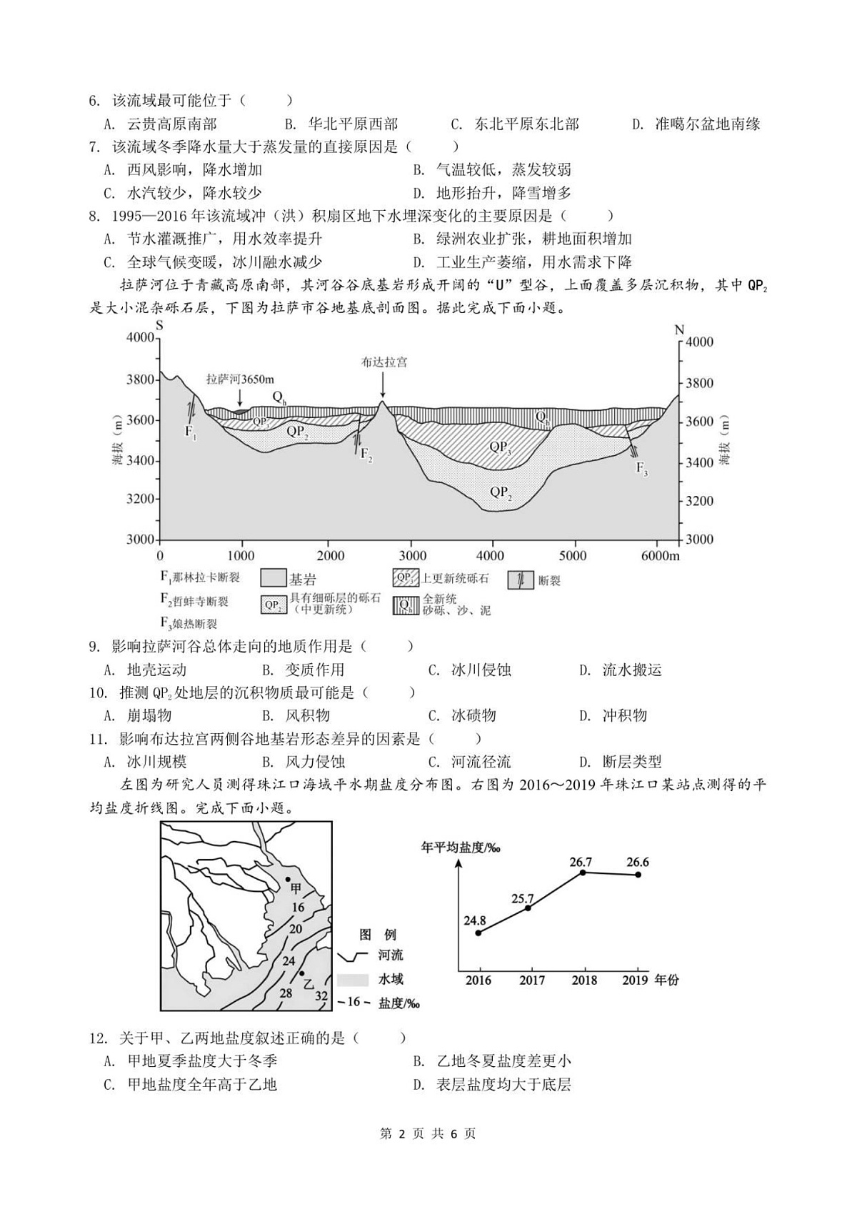 江苏省扬州市七校联考2025-2026学年高三上学期10月月考地理试卷第2页