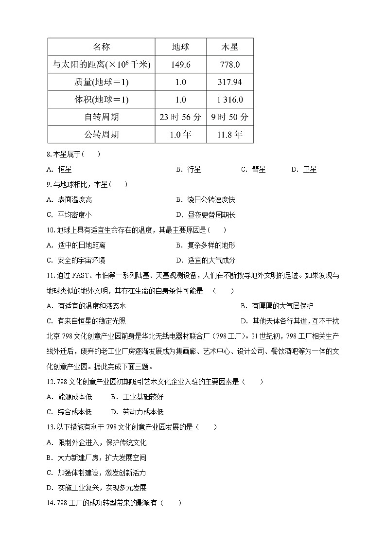 白城一中2025-2026学年度高二上学期第一次月考地理试卷第3页