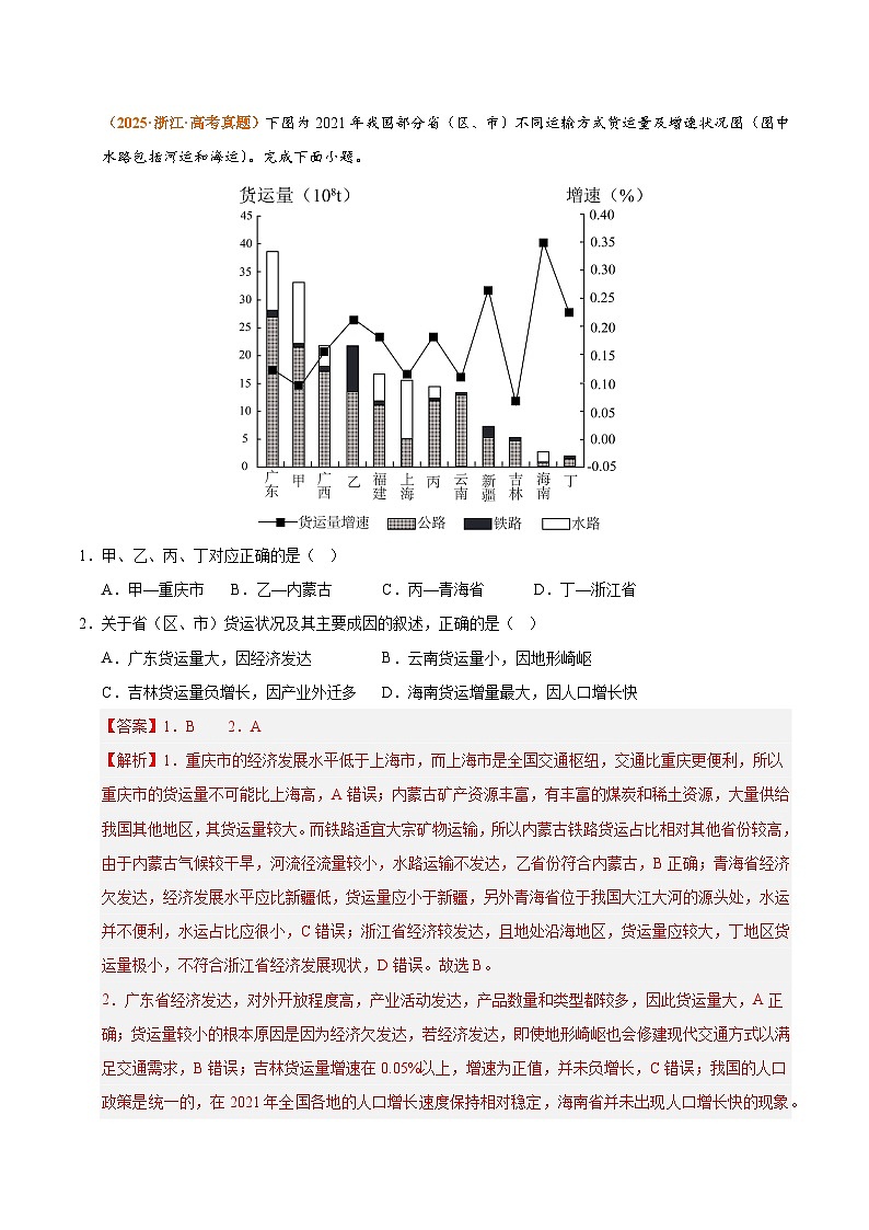 专题12 交通 Word版含解析第2页