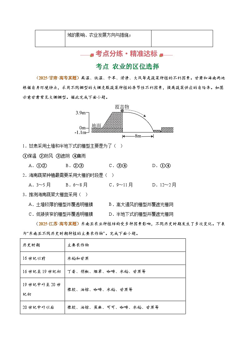 专题10 农业（全国通用）（原卷版）第2页