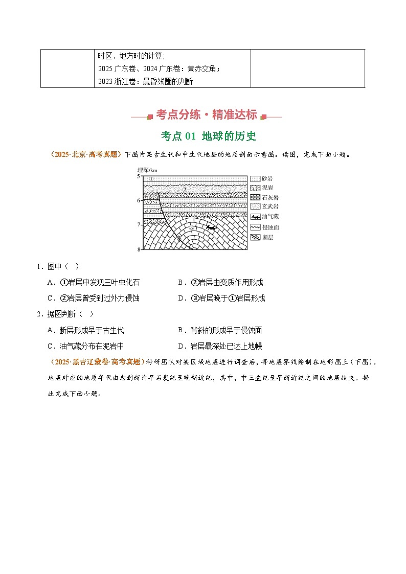 专题02 宇宙中的地球（全国通用）（原卷版）第2页