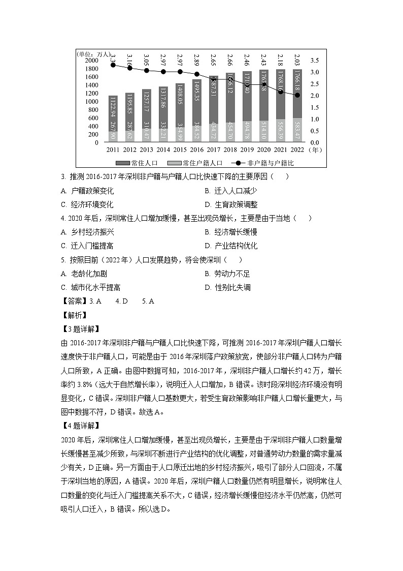 山东名校2024-2025学年高三上学期12月校际联合检测地理试卷（解析版）第2页