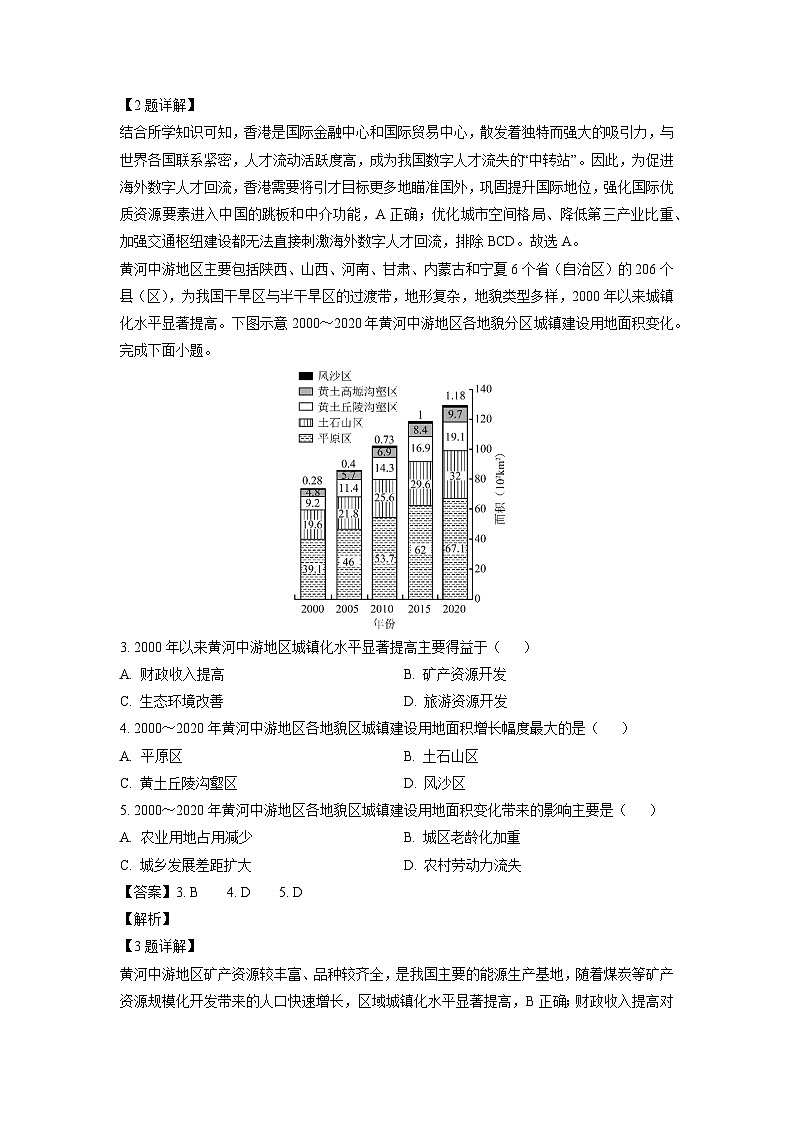 安徽省县中联盟2024-2025学年高三上学期12月联考地理试卷（解析版）第2页