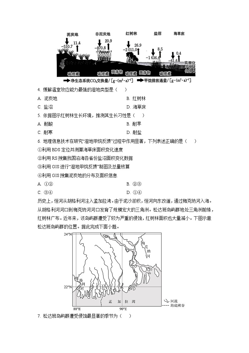 河北省邯郸市部分学校2024-2025学年高三上学期12月模拟预测地理试卷（学生版）第2页