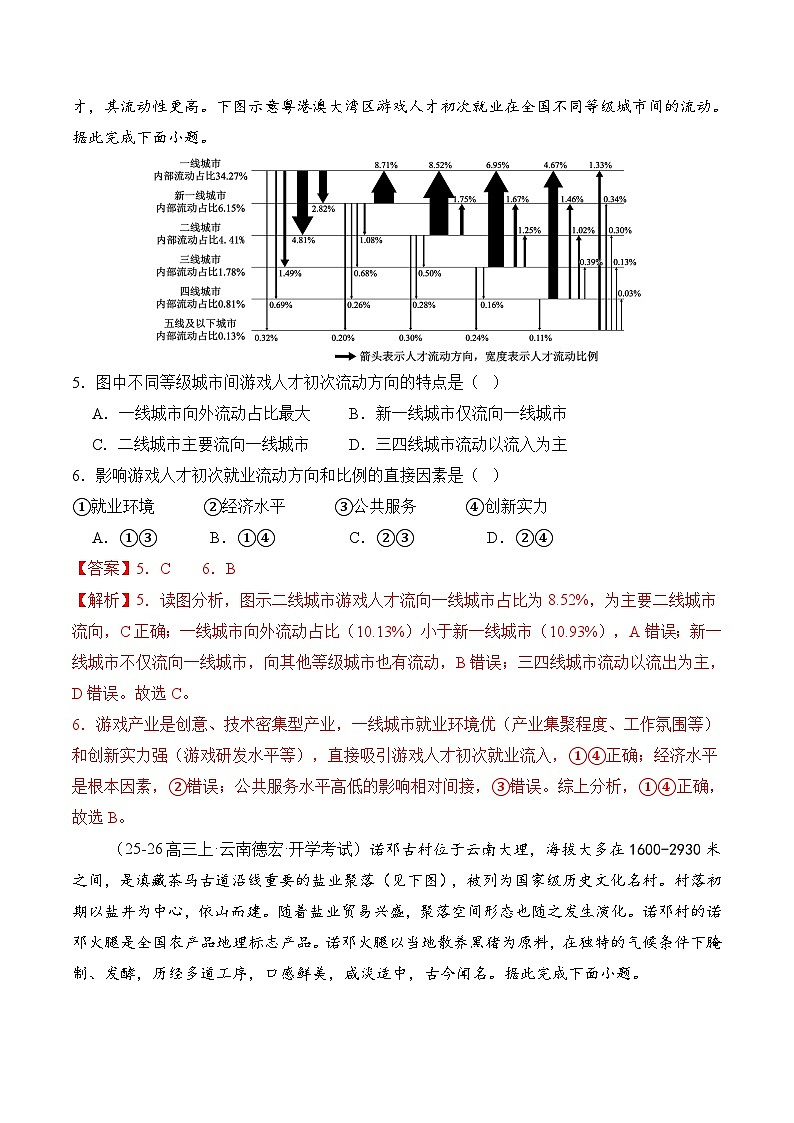 高考大专题 人文地理（专题测试卷二） Word版含解析第3页