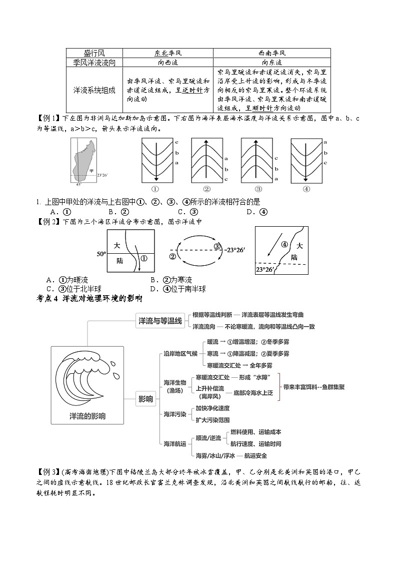 2026届高考地理二轮复习 海水的运动 专题讲义（后附答案无解析）第3页