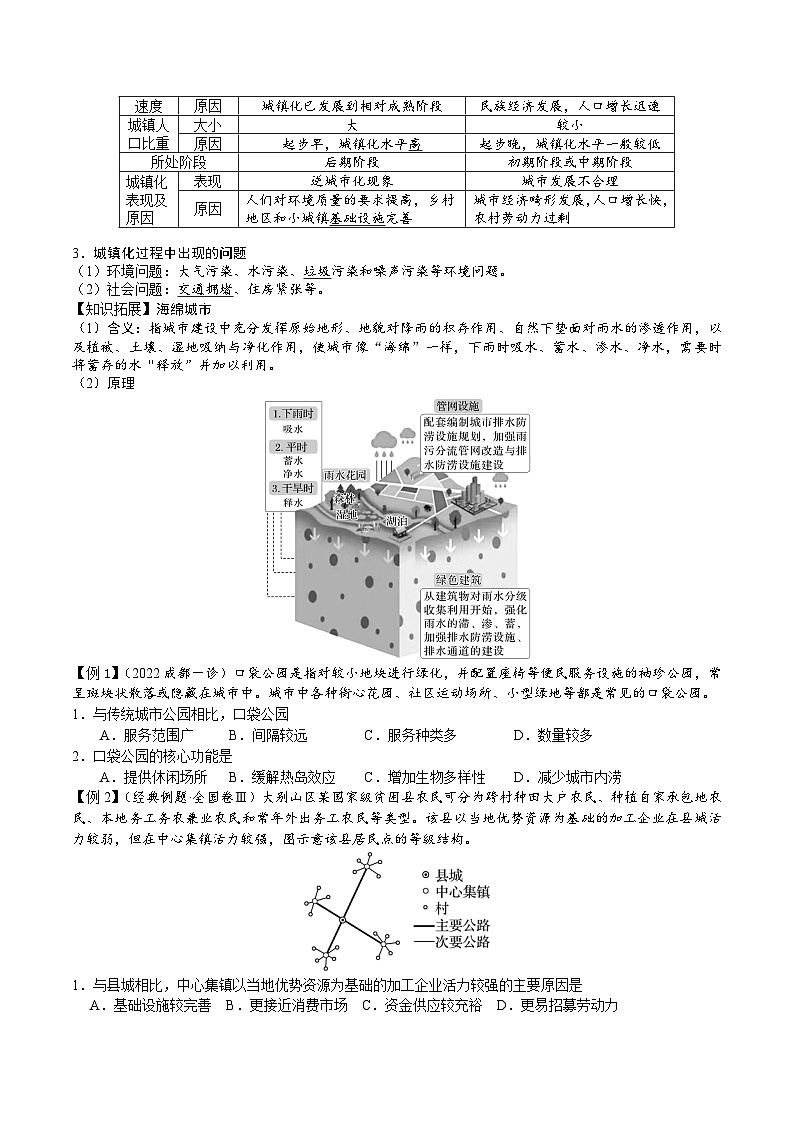 2026届高考地理二轮复习城镇化专题讲义（后附答案无解析）第2页