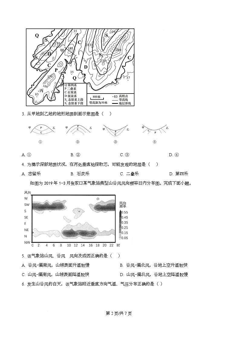 四川省成都市四川大学附属中学2025-2026学年高二上期期中考试地理试卷（原卷版）第2页