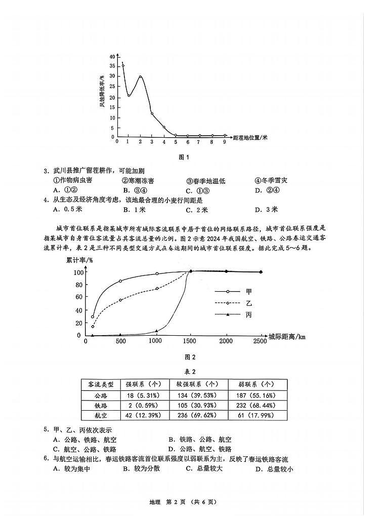 地理试题第2页