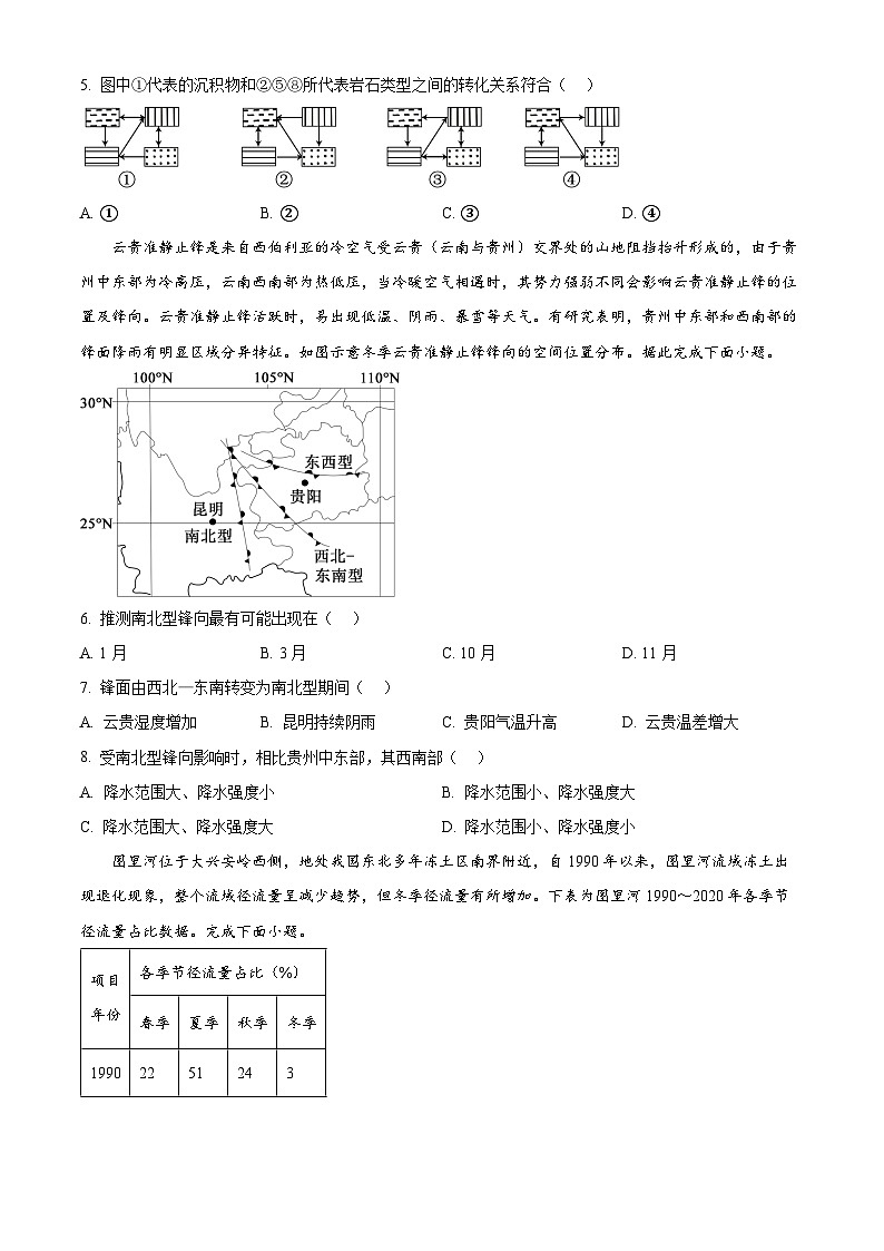 河南省开封五校2025-2026学年高二上学期11月期中地理试题（原卷版）第2页