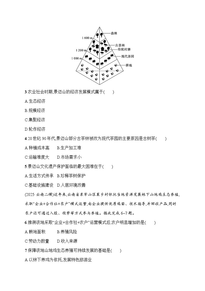 2026届高三地理二轮复习试题主题整合练（1）人地协调观（Word版附解析）第2页