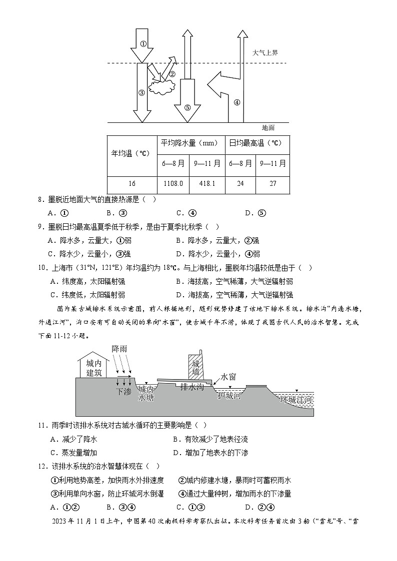 北京卷B（高一地理·期末真题·必刷卷）-【期末真题·必刷卷】高一年级地理上学期期末真题综合测试卷（原卷版）-A4第3页