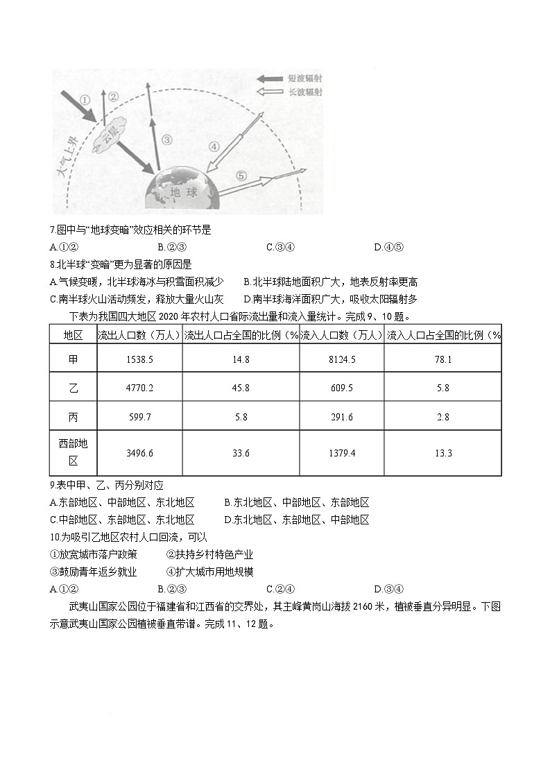 浙江省Z20名校联盟(名校新高考研究联盟)2025-2026学年高三上学期第二次联考地理试题第3页