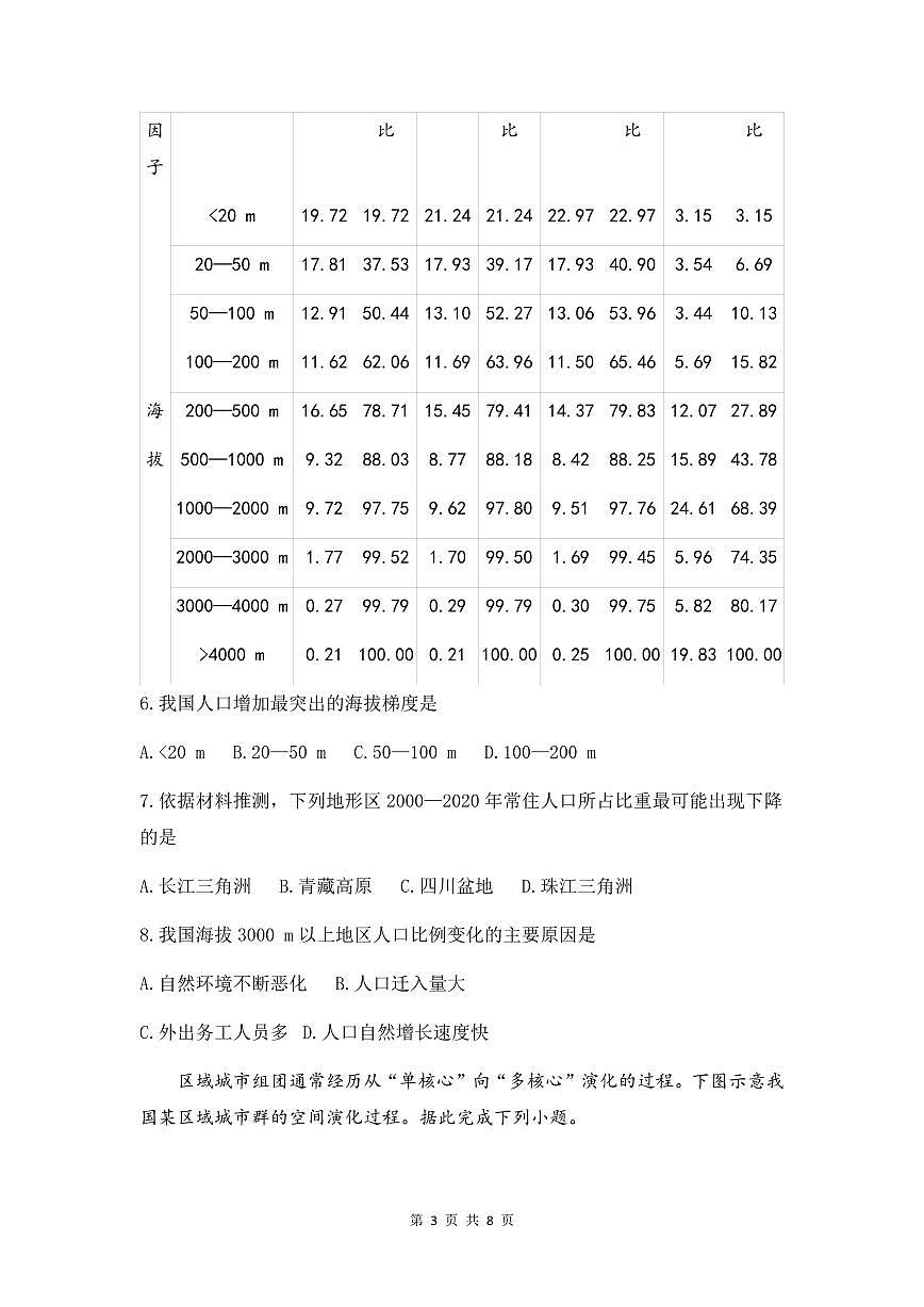 安徽省皖豫联考2026届高三上学期11月期中考试地理试卷（PDF版，含解析）第3页