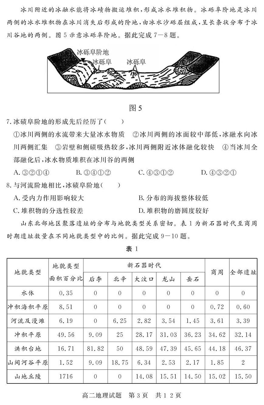 山东省济宁市兖州区2025-2026学年高二上学期期中地理试题第3页