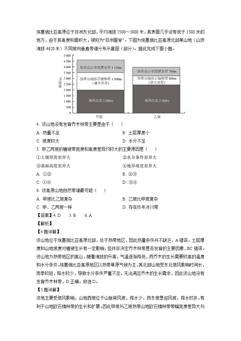 2024-2025学年云南省曲靖市罗平县高二上学期1月期末地理试卷（解析版）第2页