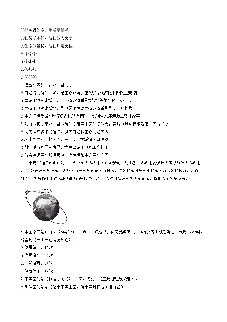 山西省T8联考暨“五市十校”教学联盟2026届高三上学期12月检测训练 地理试卷(含答案）第3页