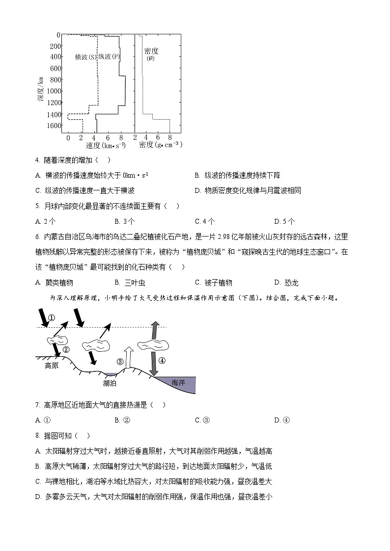 北京市丰台区2024-2025学年高一上学期期末地理试题 Word版无答案第2页