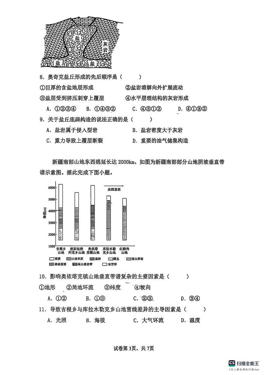 2025-2026学年福建省福州市六校高三上学期12月联考地理试题（有答案）第3页